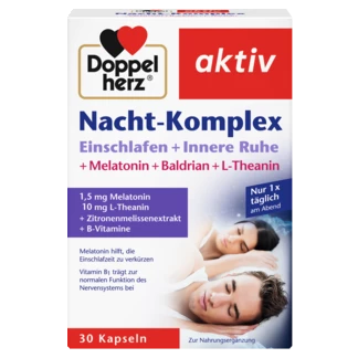 Abbildung der Produktverpackung Doppelherz aktiv Nacht-Komplex Frontansicht